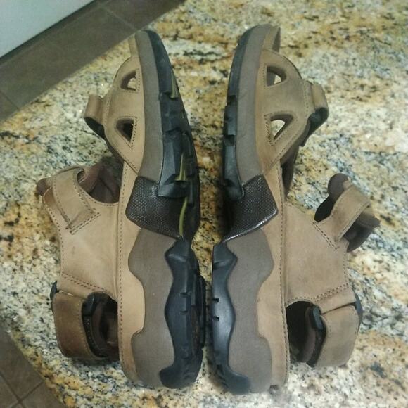 Mephisto Shark Brown Leather Anatomical Shock Absorbing Sandals Sz 43/ 9.5 - Picture 5 of 12